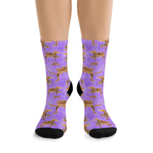 Load image into Gallery viewer, Batik-like Quetzalcoatlus Recycled Poly Socks
