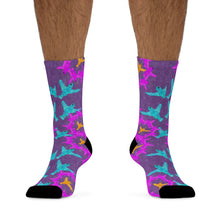 Load image into Gallery viewer, Batik type Hummingbird Recycled Poly Socks