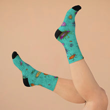 Load image into Gallery viewer, Magical luminescent Bugs Recycled Poly Socks