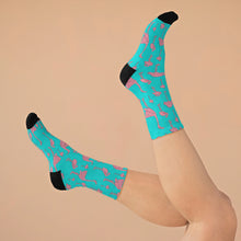 Load image into Gallery viewer, Pink Flamingo Recycled Poly Socks