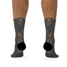 Load image into Gallery viewer, Stylized Rose Recycled Poly Socks