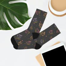 Load image into Gallery viewer, Stylized Rose Recycled Poly Socks