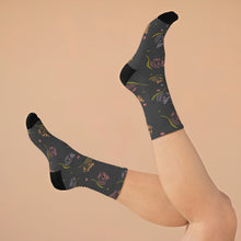 Load image into Gallery viewer, Stylized Rose Recycled Poly Socks