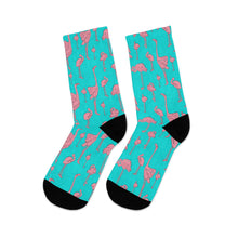 Load image into Gallery viewer, Pink Flamingo Recycled Poly Socks