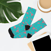 Load image into Gallery viewer, Pink Flamingo Recycled Poly Socks
