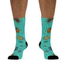 Load image into Gallery viewer, Magical luminescent Bugs Recycled Poly Socks