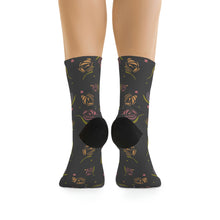 Load image into Gallery viewer, Stylized Rose Recycled Poly Socks