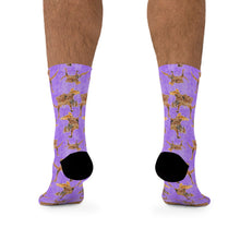 Load image into Gallery viewer, Batik-like Quetzalcoatlus Recycled Poly Socks
