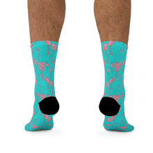 Load image into Gallery viewer, Pink Flamingo Recycled Poly Socks
