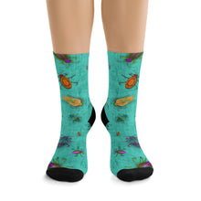 Load image into Gallery viewer, Magical luminescent Bugs Recycled Poly Socks
