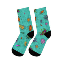 Load image into Gallery viewer, Magical luminescent Bugs Recycled Poly Socks
