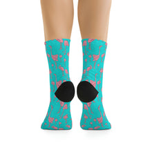 Load image into Gallery viewer, Pink Flamingo Recycled Poly Socks
