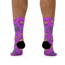 Load image into Gallery viewer, Batik type Hummingbird Recycled Poly Socks
