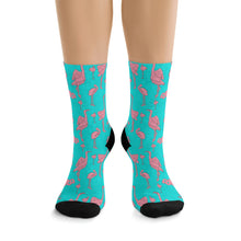 Load image into Gallery viewer, Pink Flamingo Recycled Poly Socks
