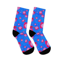 Load image into Gallery viewer, Pink Fuscia Flowers Recycled Poly Socks
