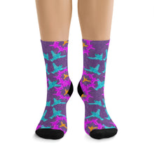 Load image into Gallery viewer, Batik type Hummingbird Recycled Poly Socks
